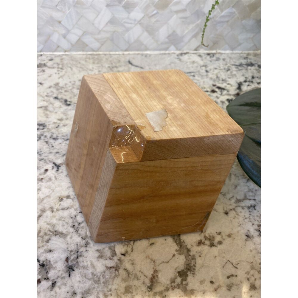 Vintage Rhoma Slanted Cube Puzzle Toy Wood Sculpture Design Science Toys New - Picture 3 of 8